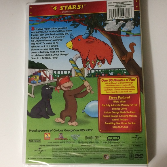 3 Curious George DVDs Holiday 2 pk, Zoo, Birthdays - Picture 6 of 8